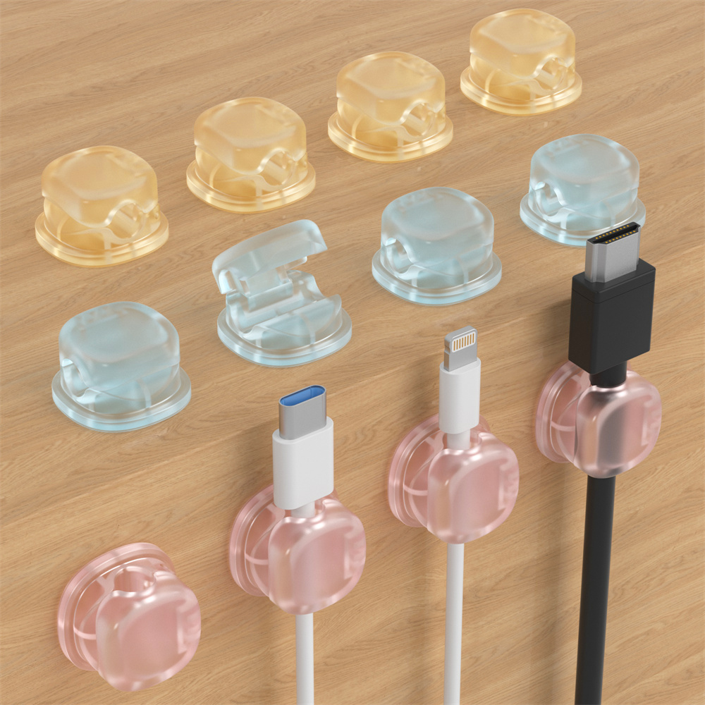 Cable Organizer Magnetic - 3 Pengatur Kabel Magnetik Transparan, Penyangga