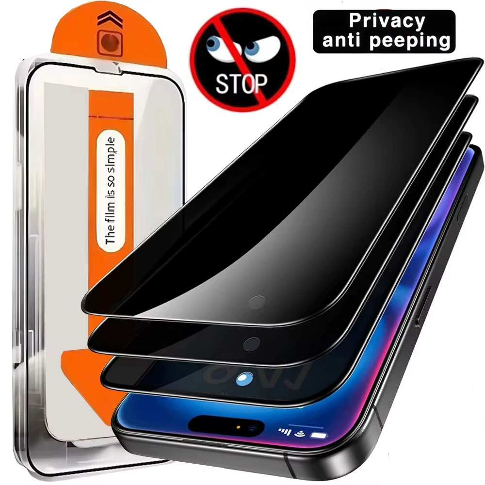 Realme C67 - 3PCS Pelindung Layar Kaca Tempered Privasi