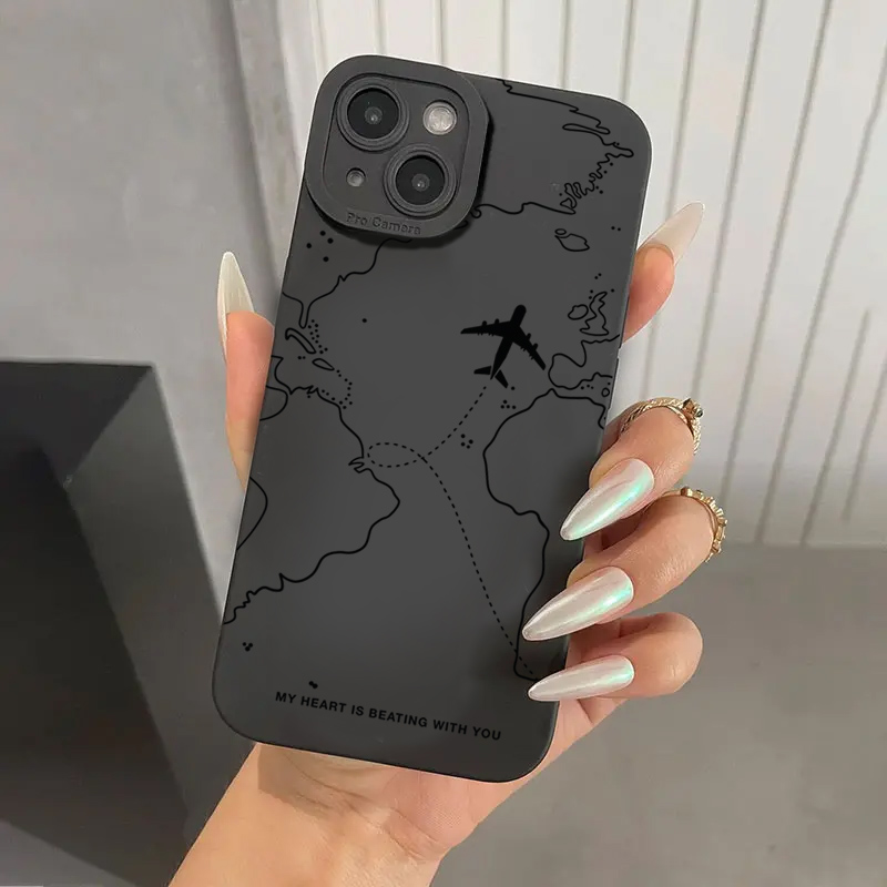 X Phone Accessories - Casing Ponsel Motif Rute Pesawat Terinspirasi