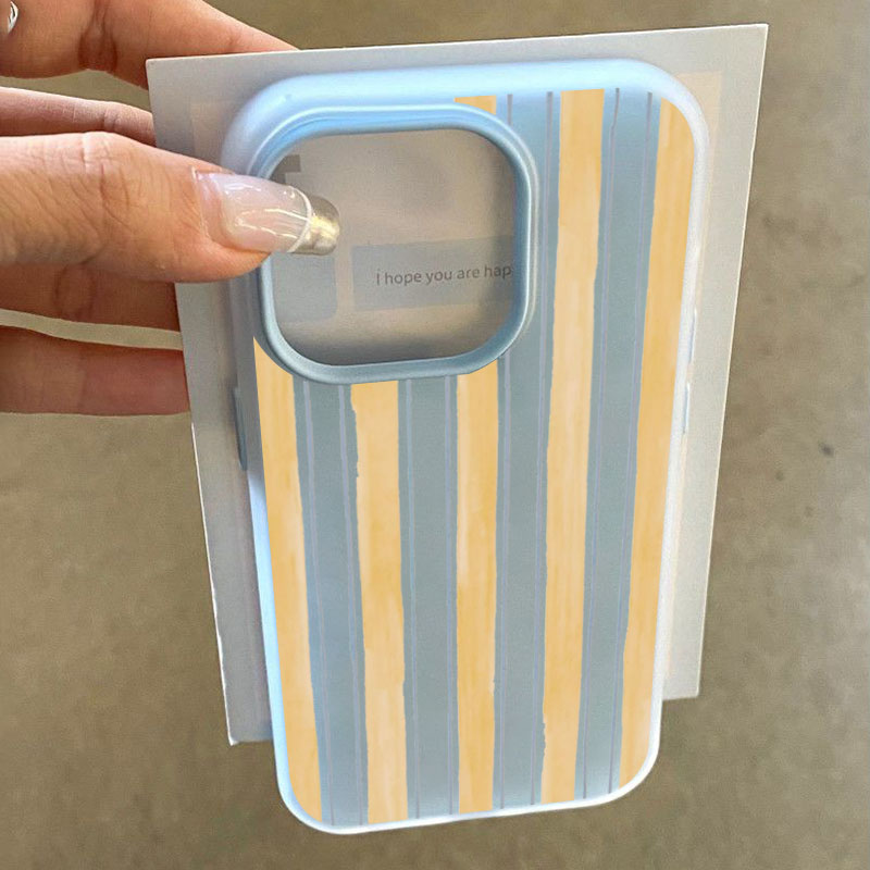 Samsung Galaxy S24 - Casing Ponsel Bergaris Kuning Stylish Untuk