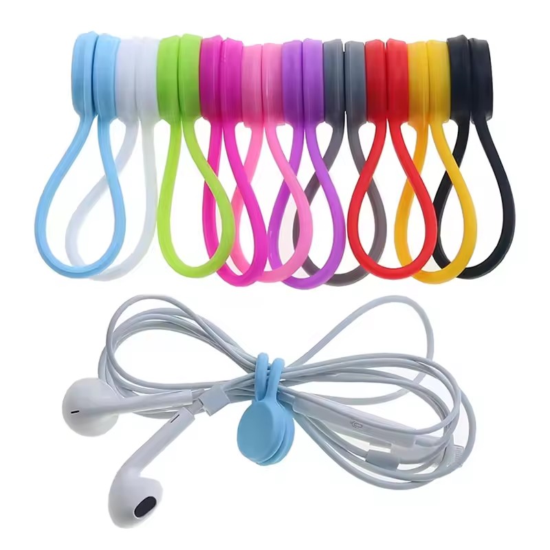 Cable Organizer Magnetic - Penjepit Kabel Silikon Magnetik, Pengatur Kabel