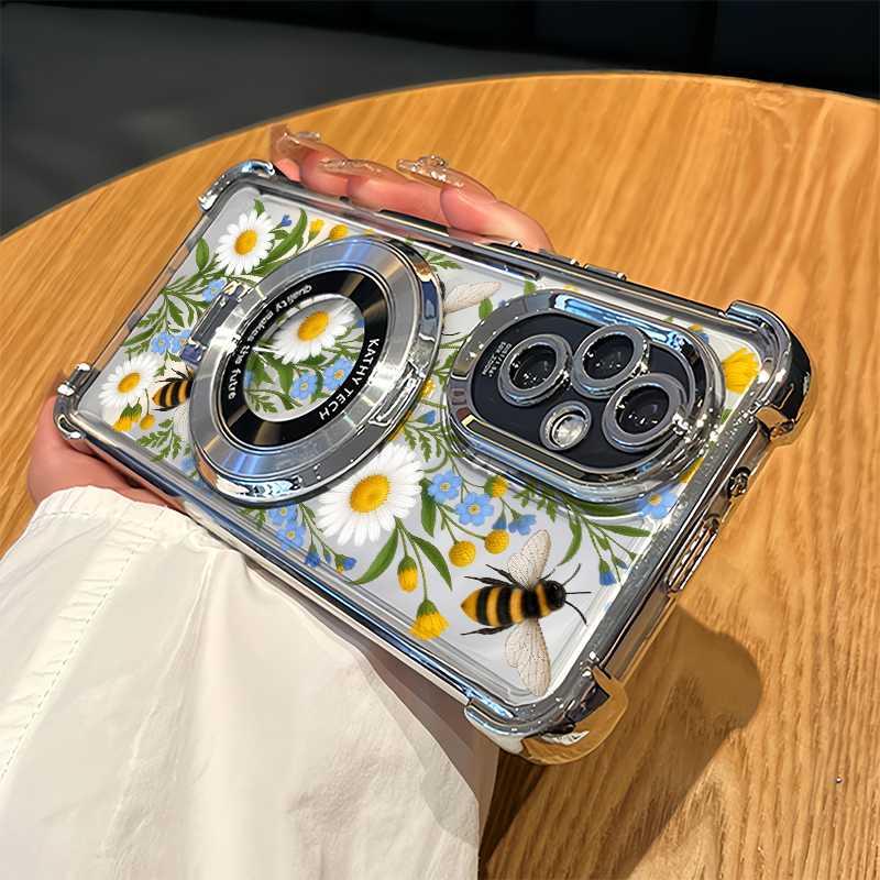 Oppo Reno 12 - Casing Telepon Motif Bunga Daisy INS
